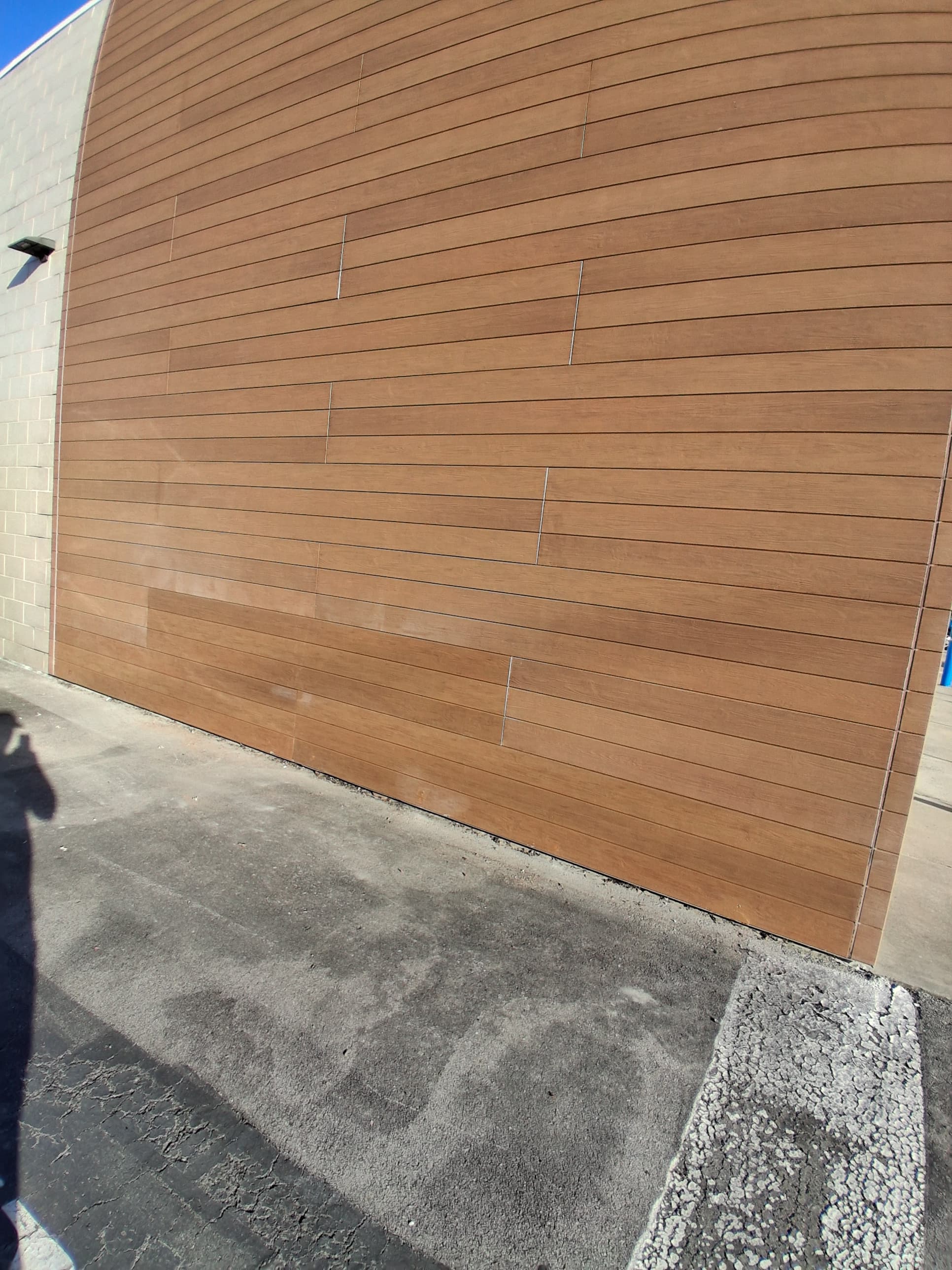 Commercial exterior siding after repair