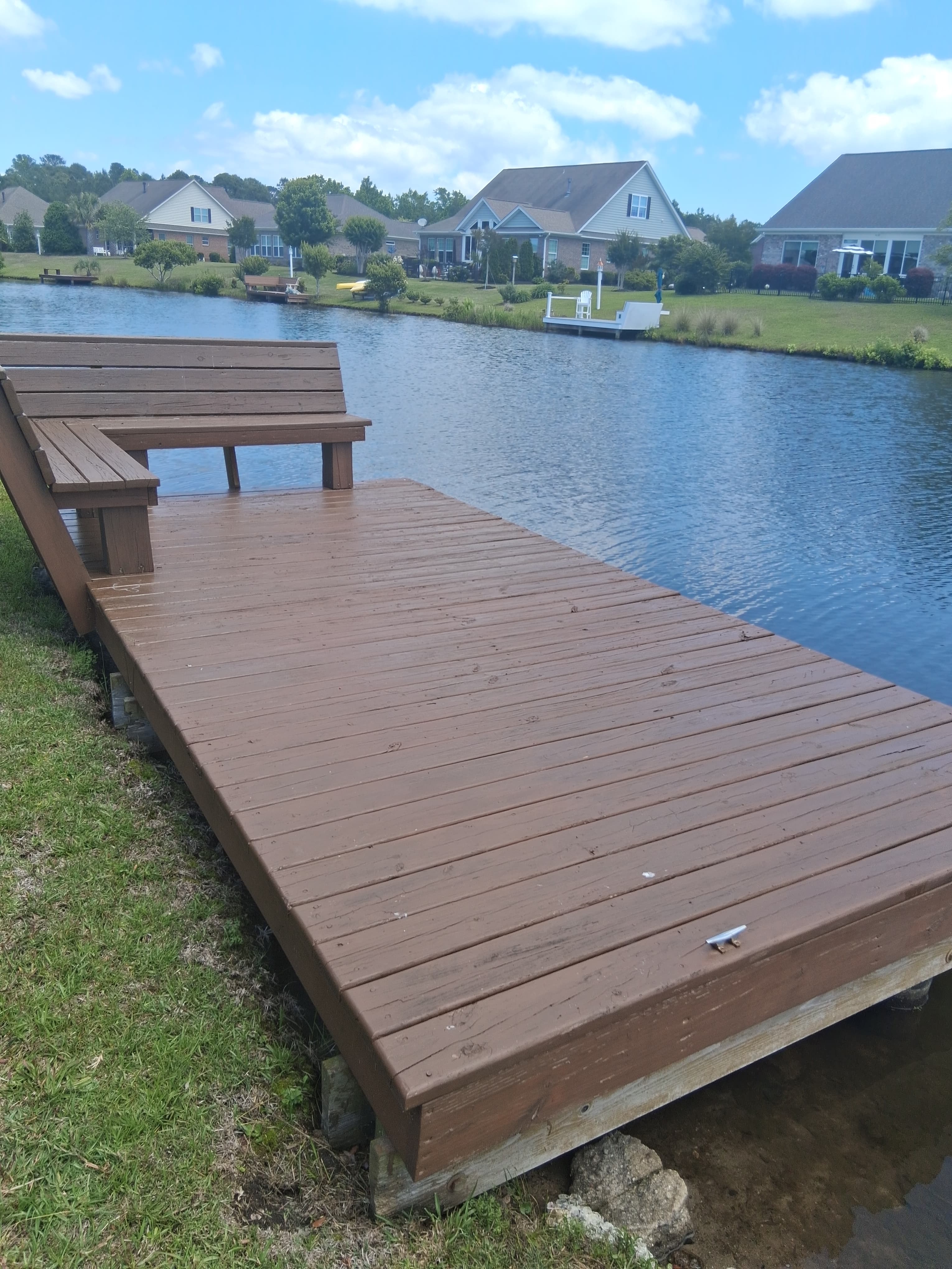 Residential dock before redecking